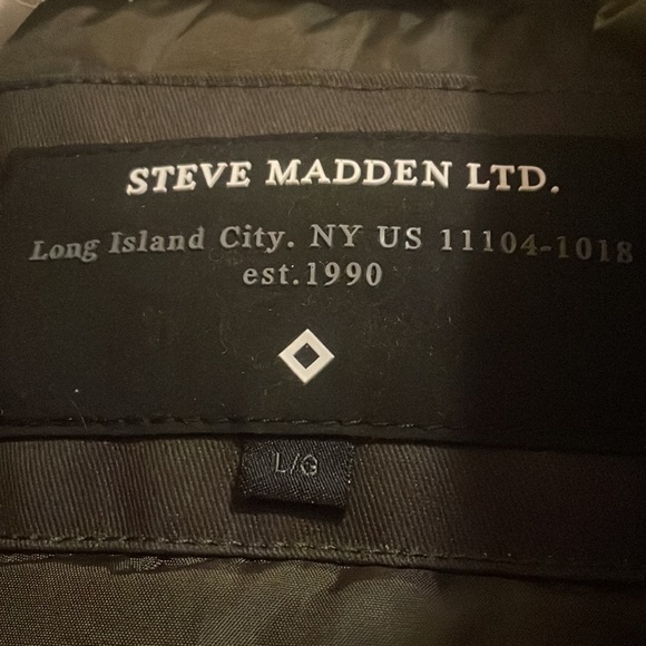 Steve Madden Faux shearling green winter jacket - Picture 2 of 4